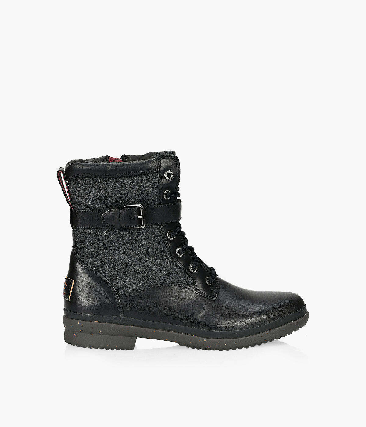 UGG KESEY Black Leather Browns Shoes