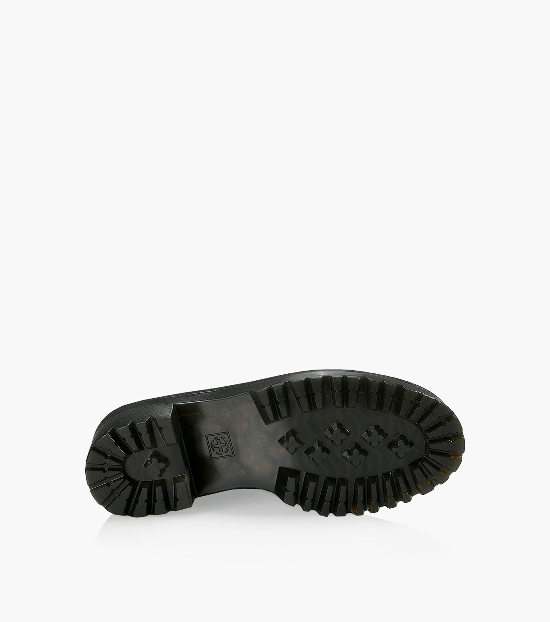 Dr Martens Leona Faux Fur Lined Platform Black Leather Browns Shoes