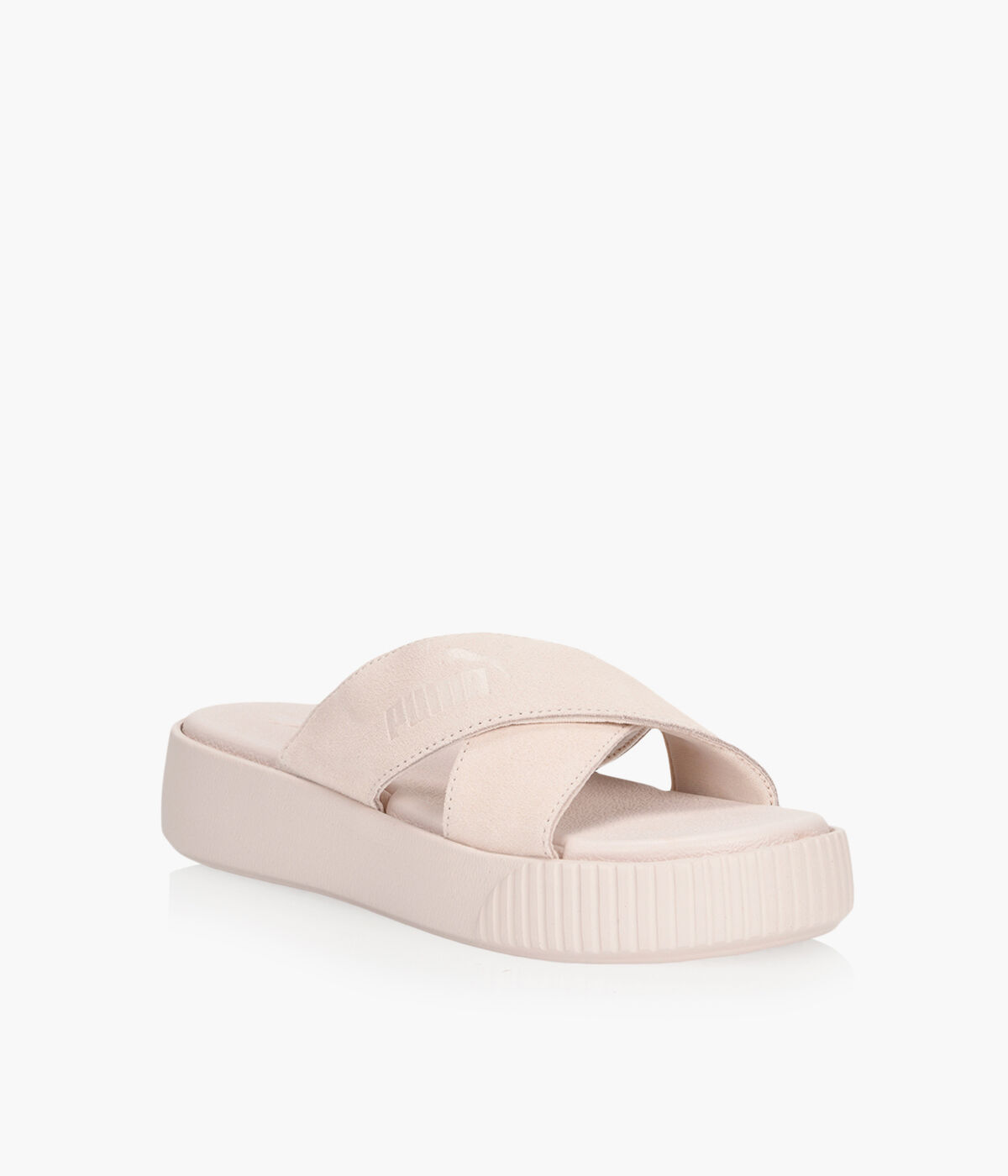 puma platform suede slides