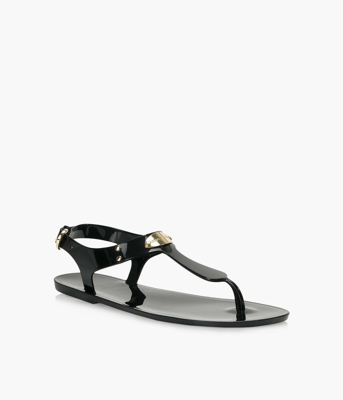 MICHAEL MICHAEL KORS MK PLATE JELLY Black Rubber Browns Shoes
