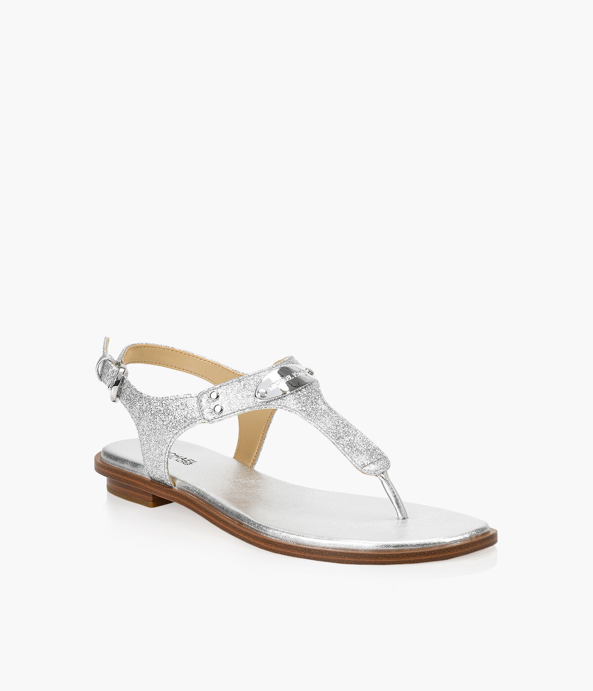 Mk plate on sale glitter thong sandals