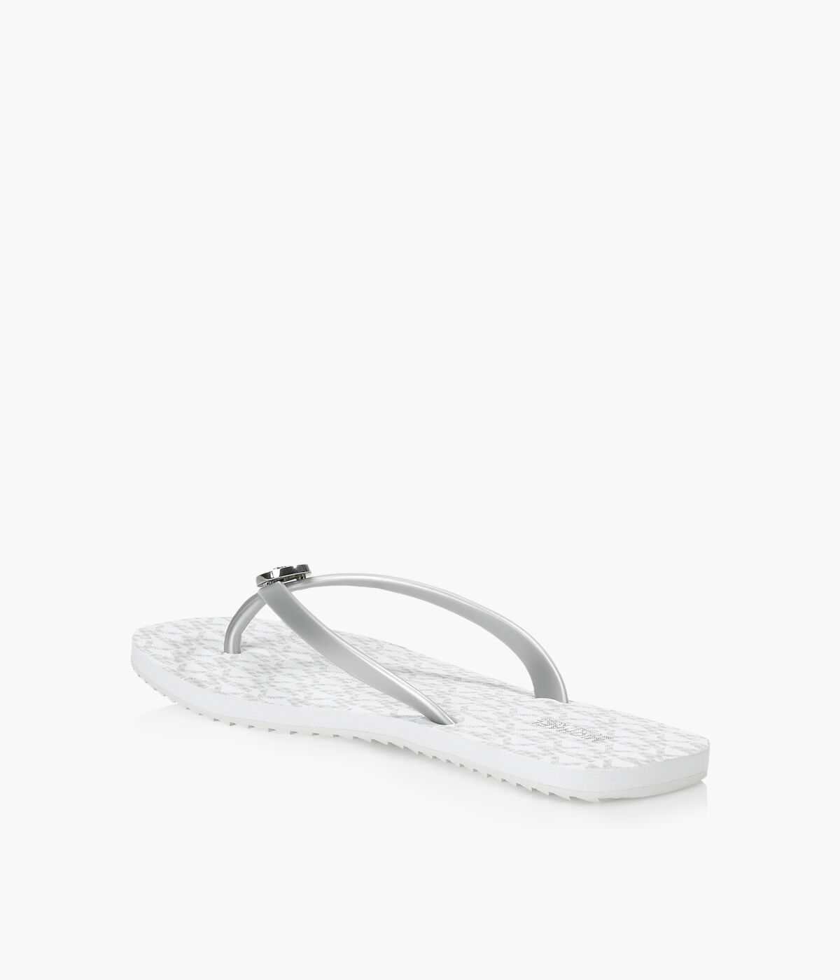 Michael kors flip flops womens silver deals