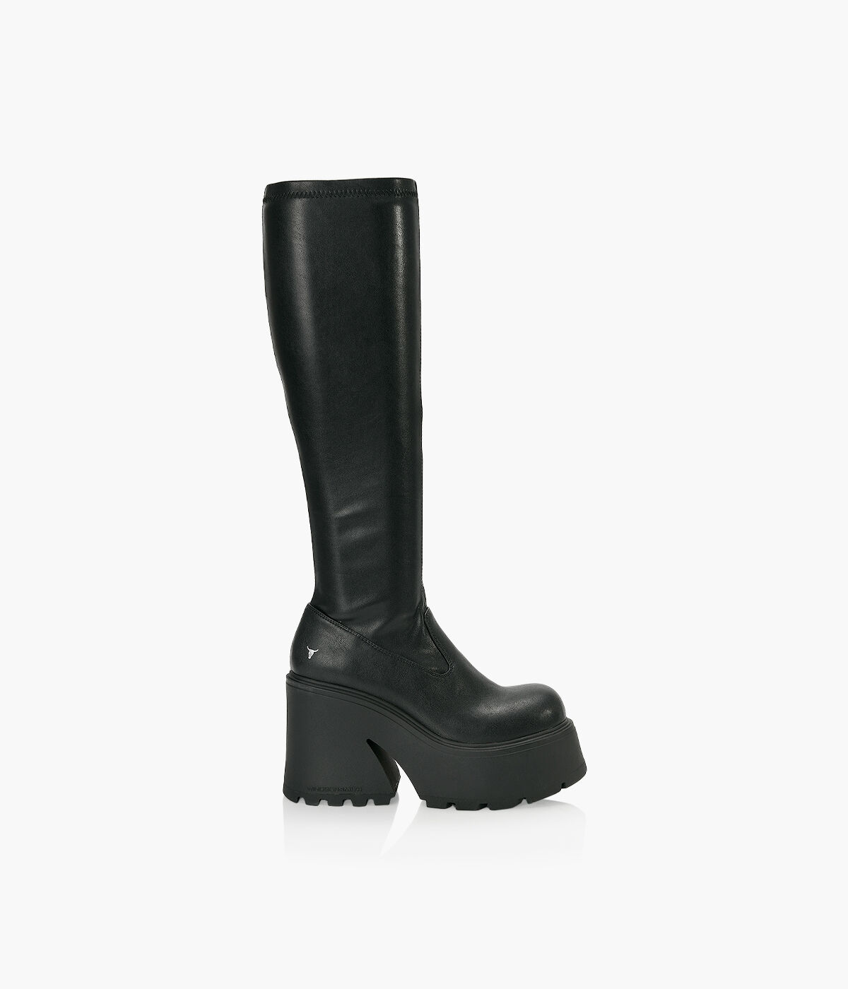 WINDSOR SMITH FUSE STRETCH SOCK BOOT Black Synthetic Browns Shoes