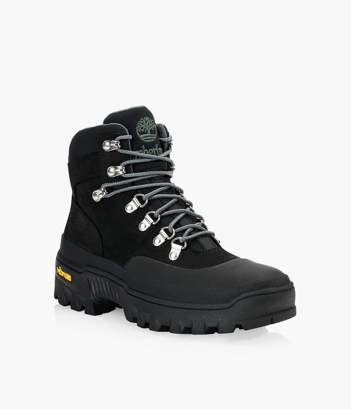 TIMBERLAND VIBRAM MID HIKER Black Nubuck Browns Shoes