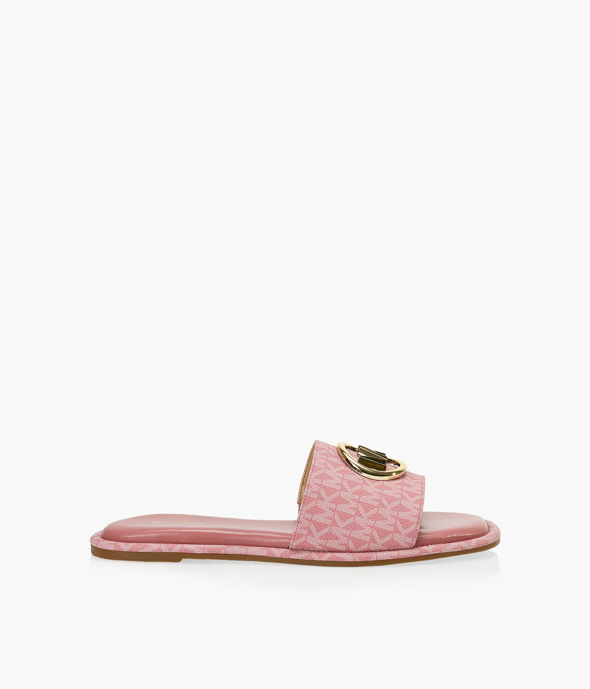 MICHAEL MICHAEL KORS HAYWORTH SLIDE Pink Leather Browns Shoes