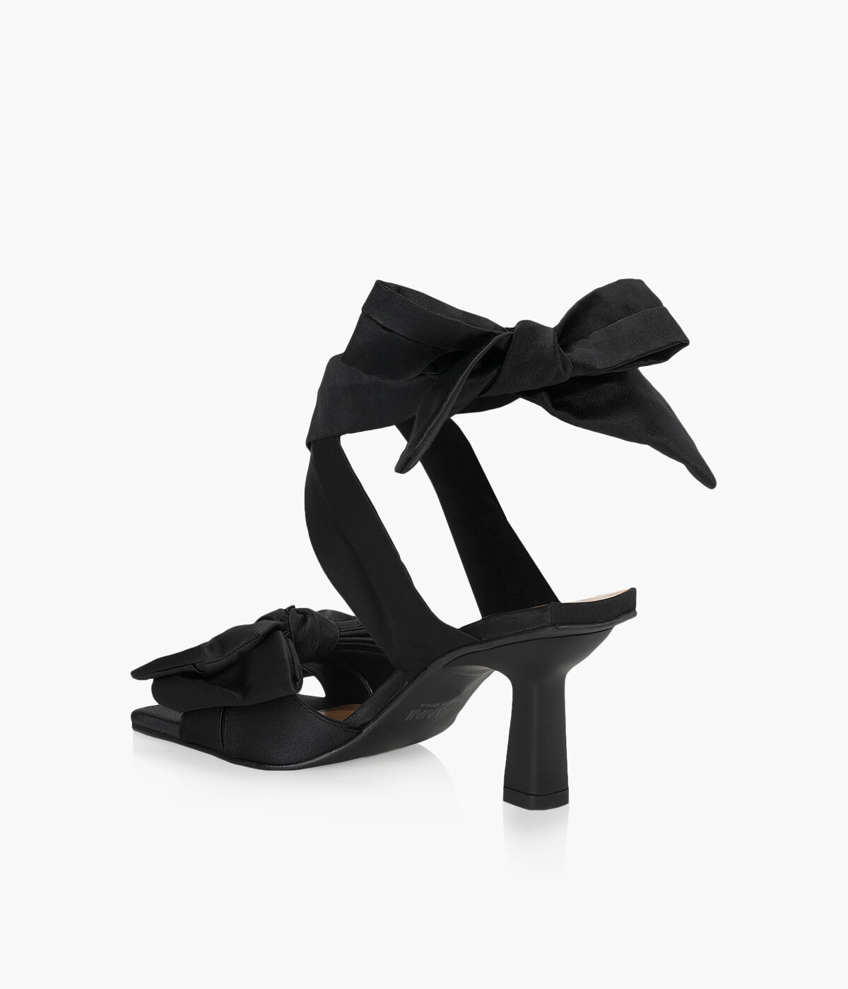 GANNI SOFT BOW SANDAL Black Fabric Browns Shoes