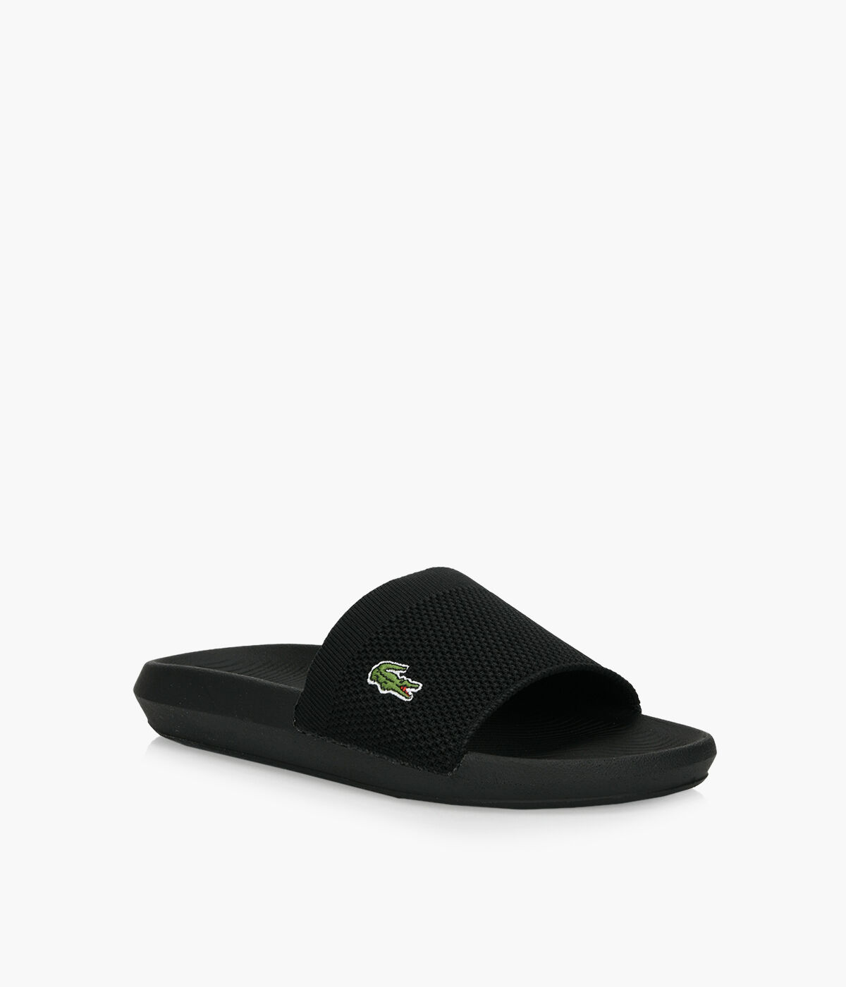 LACOSTE CROCCO SLIDE 219 1 Black Fabric Browns Shoes
