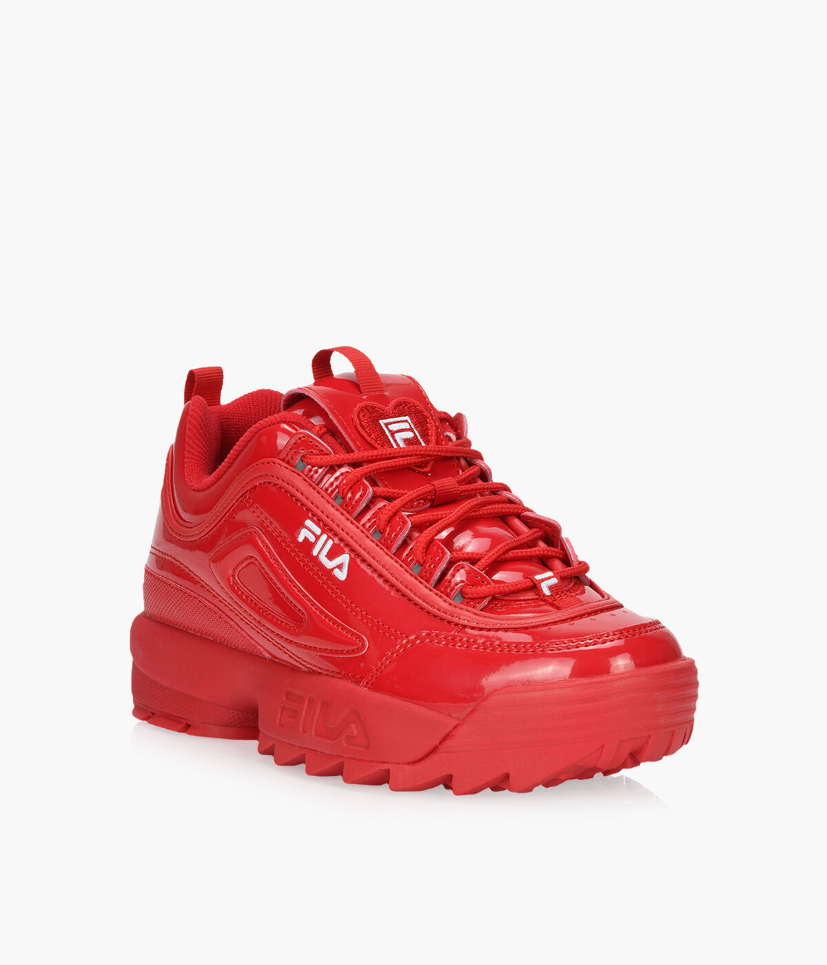 Red shop fila shoes