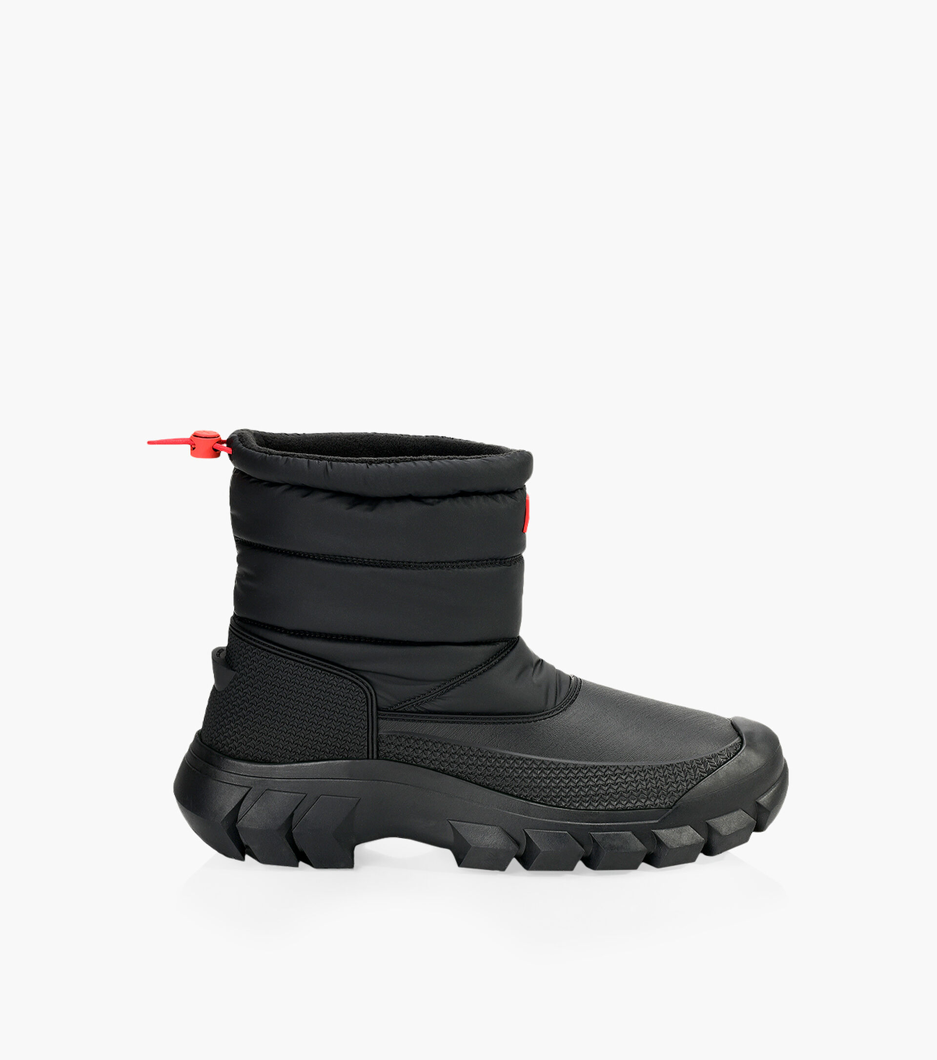 HUNTER INTREPID SHORT SNOW BOOT Black Rubber Browns Shoes