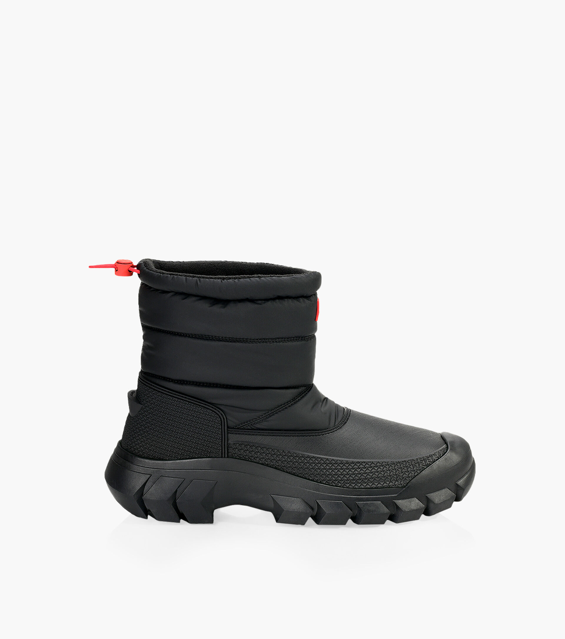 HUNTER INTREPID SHORT SNOW BOOT - Black Rubber | Browns Shoes
