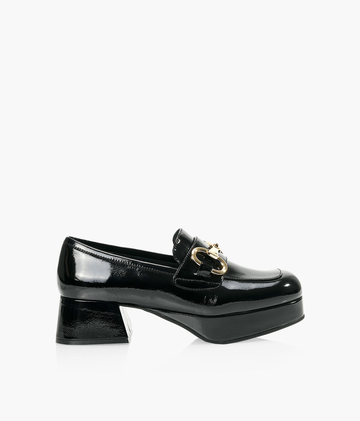 JEFFREY CAMPBELL STUDENT 2 Black Patent Leather Browns Shoes