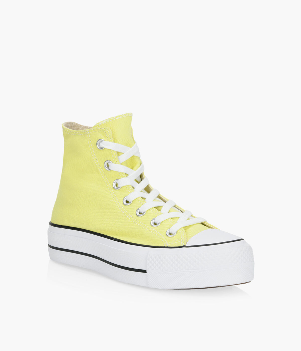 neon yellow platform converse