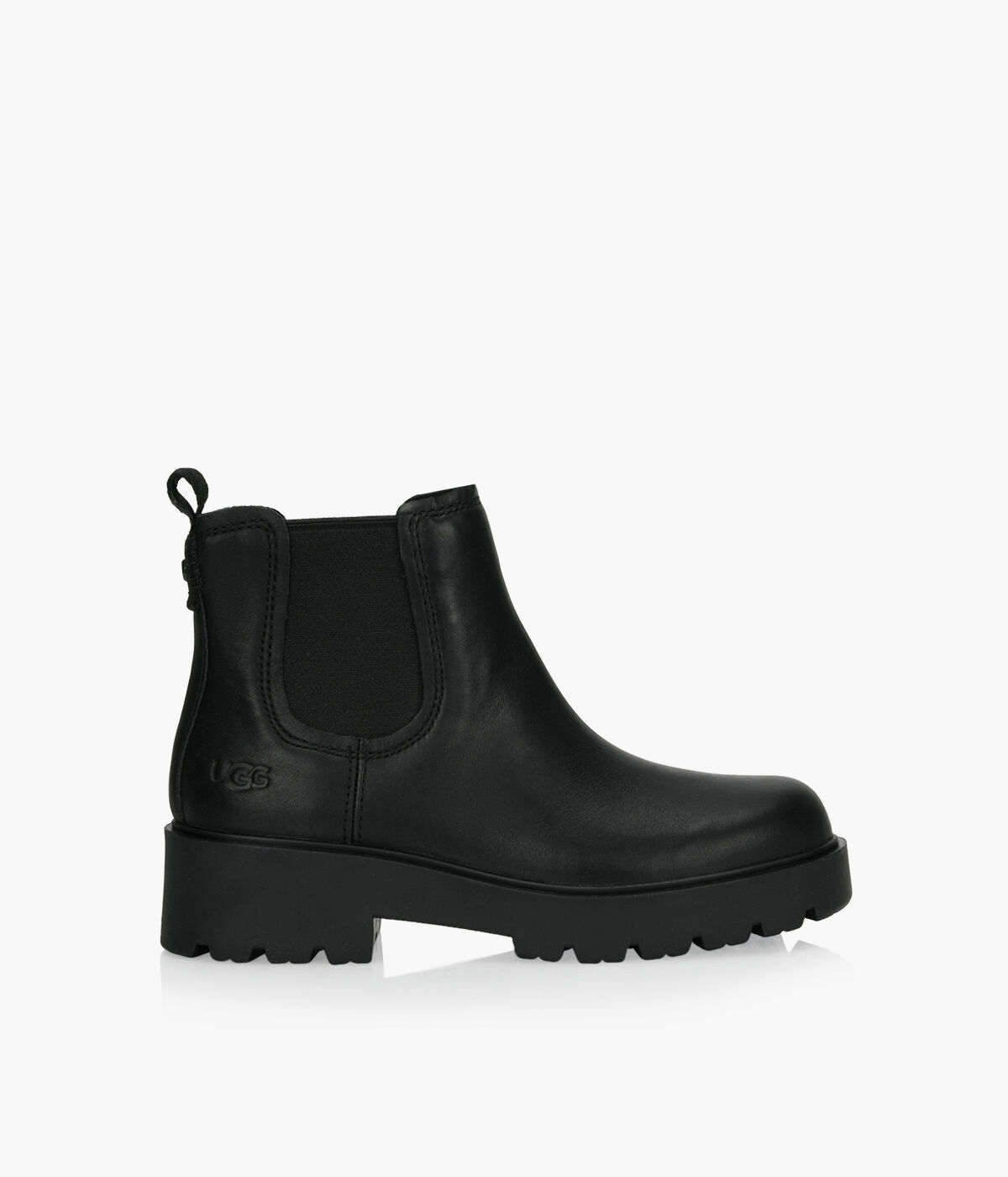 UGG MARKSTRUM Black Leather Browns Shoes