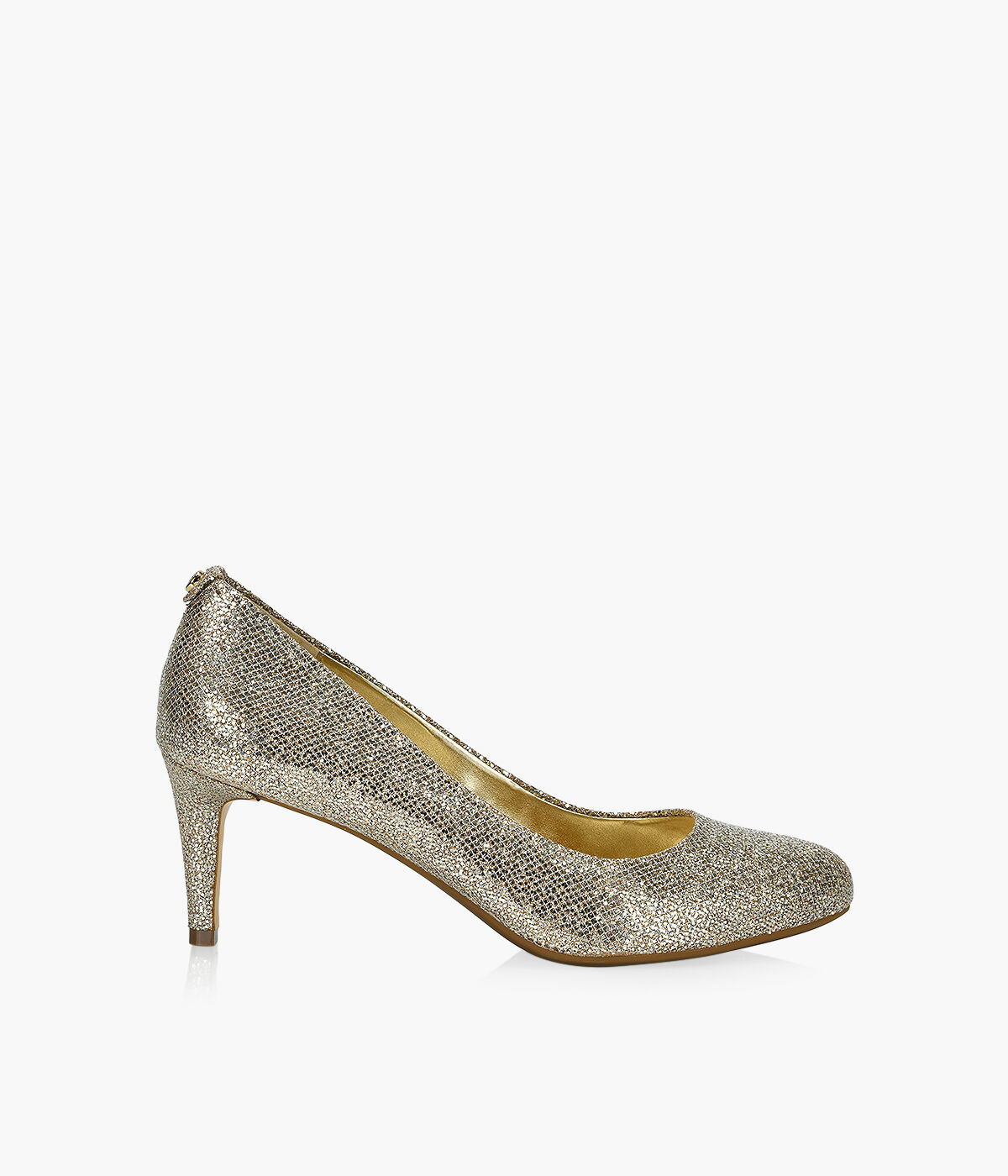 Michael kors hot sale gold glitter pumps
