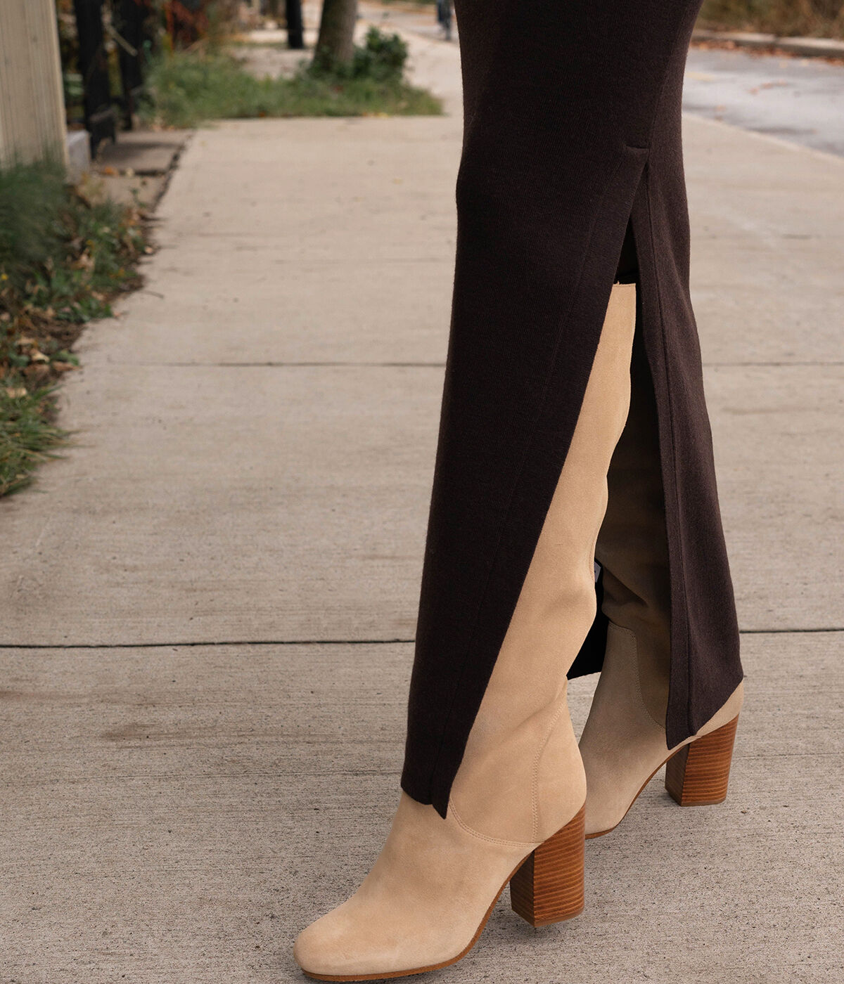 Mk top suede boots