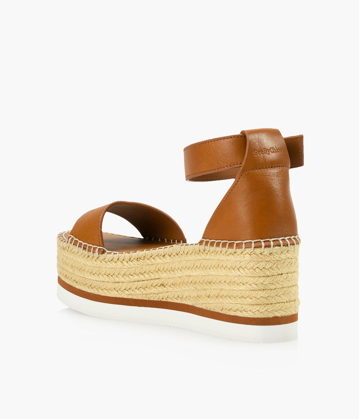 SEE BY CHLOE GLYN ESPADRILLE SANDAL Tan Leather Browns Shoes