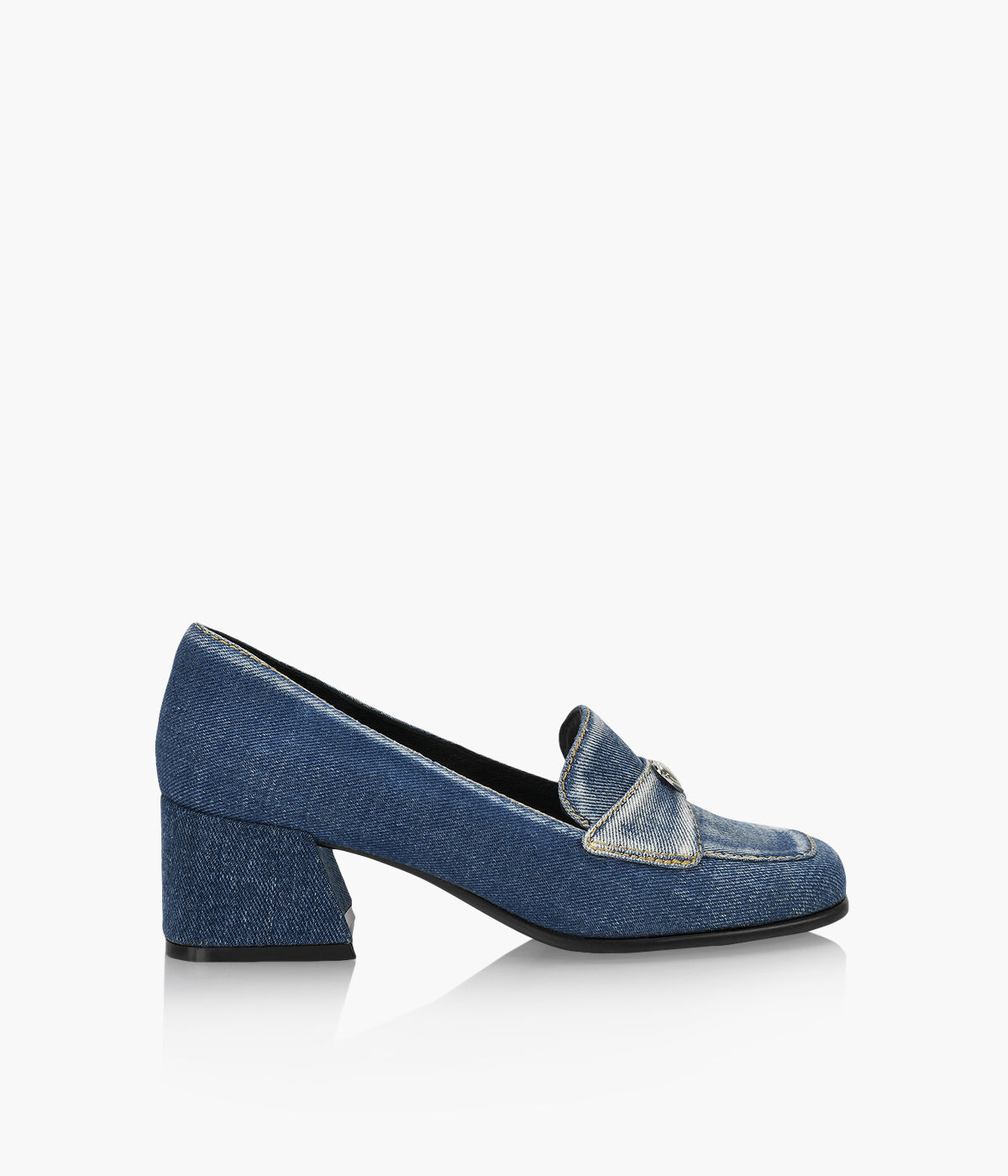 Low block heel discount loafer