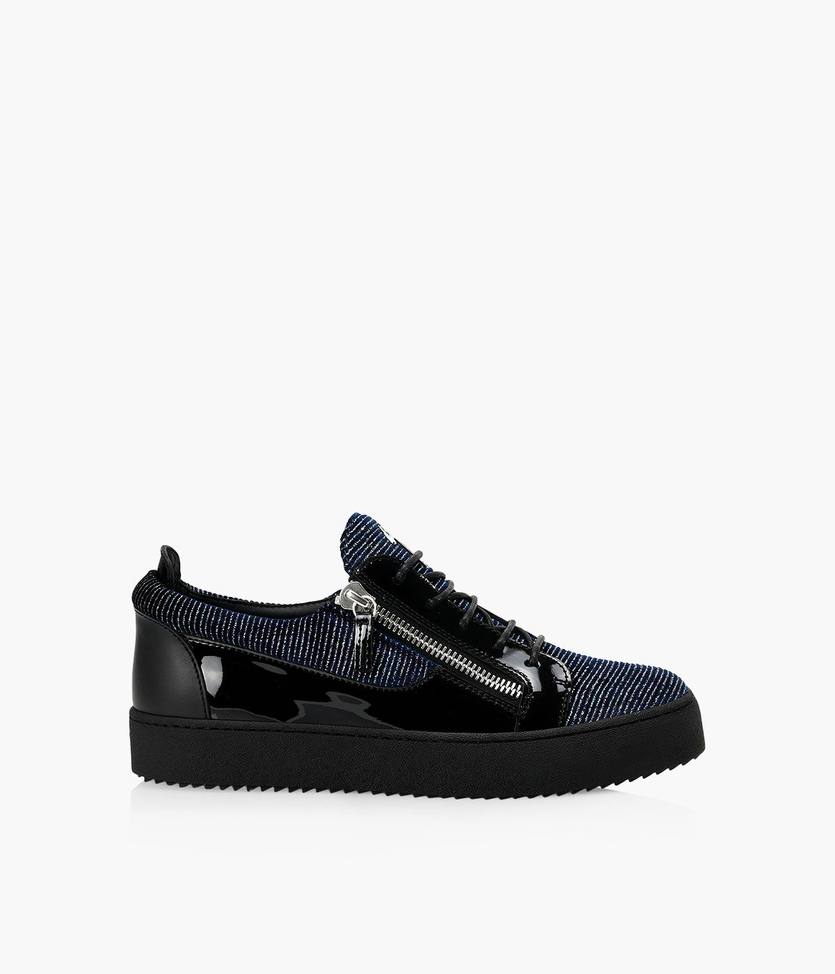 GIUSEPPE ZANOTTI FRANKIE Blue Velvet Browns Shoes