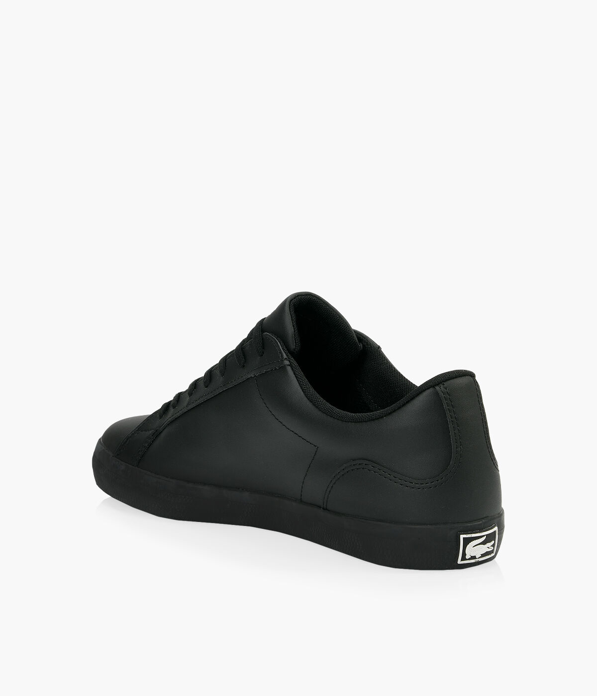 LACOSTE LEROND Black Leather Browns Shoes
