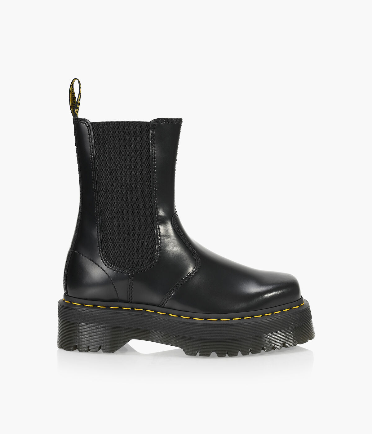 DR. MARTENS 2976 HI QUAD SQUARED - Black Leather | Browns Shoes