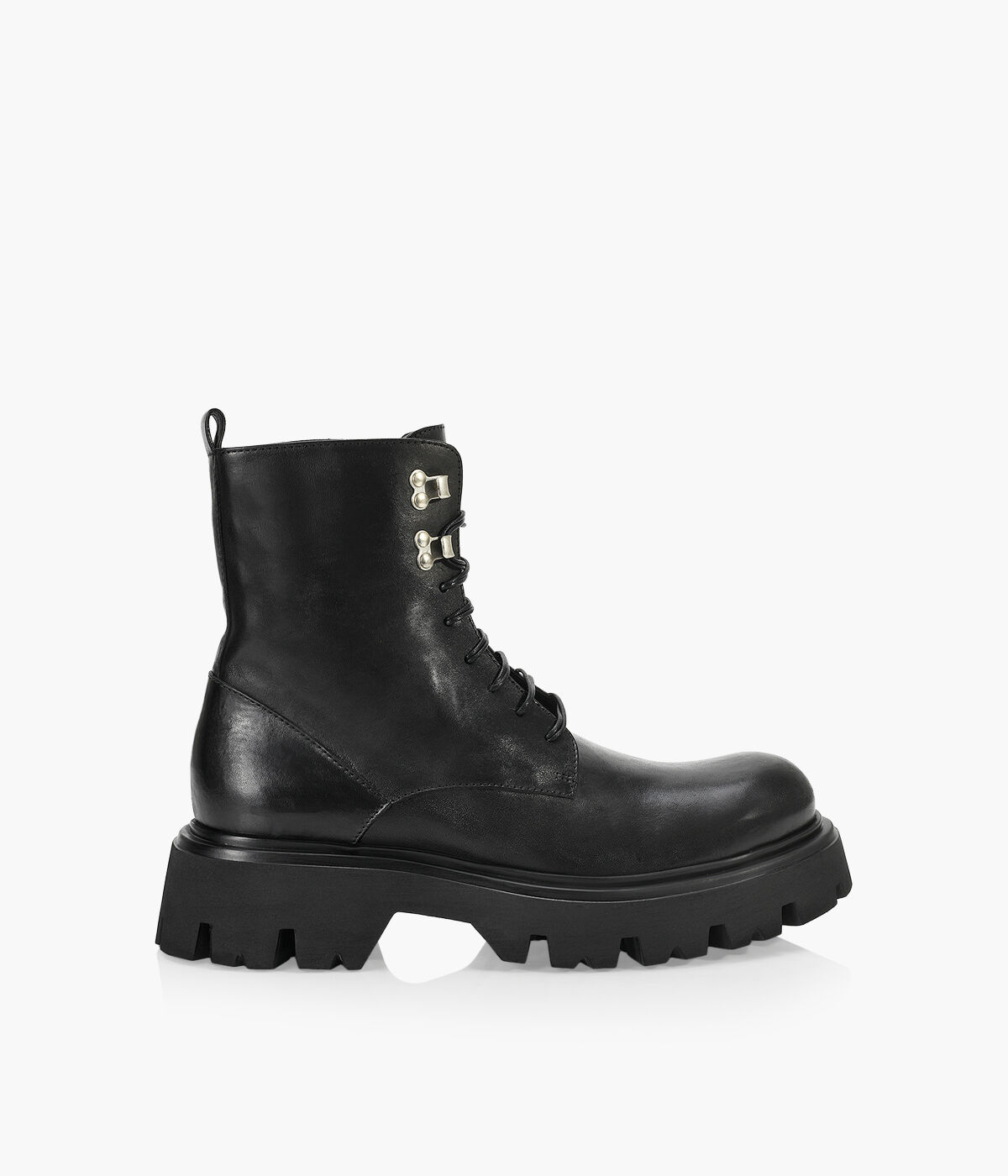 INTENSI BLAZE Black Leather Browns Shoes