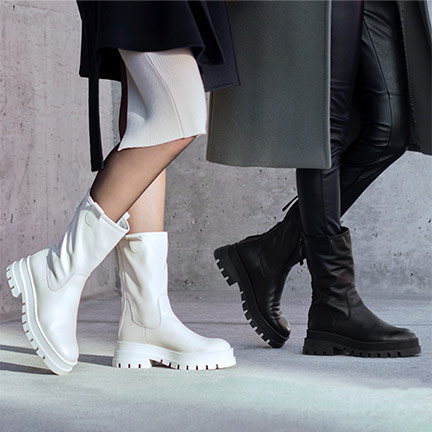 high heel leather knee boots