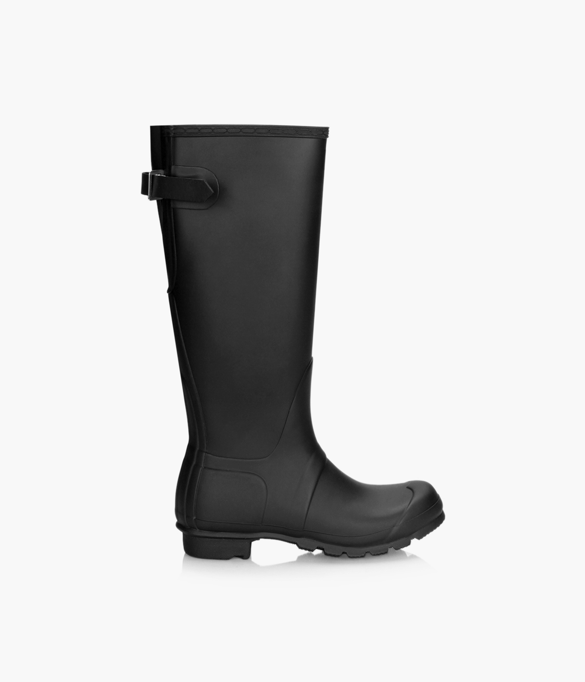 HUNTER ORIGINAL TALL BACK ADJUSTABLE RAIN BOOTS - Black Rubber | Browns ...