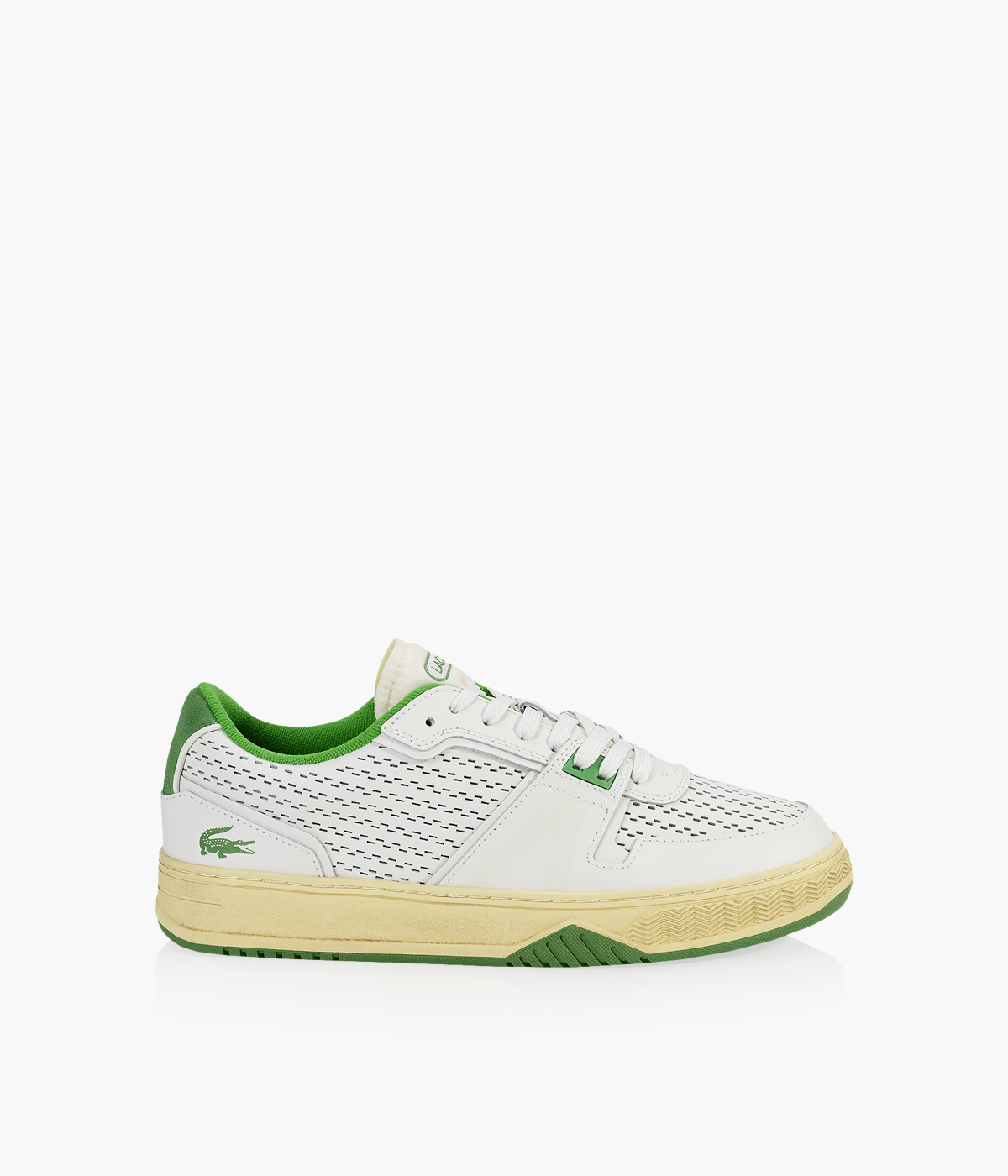 LACOSTE L001 HEEL POP White Leather Browns Shoes