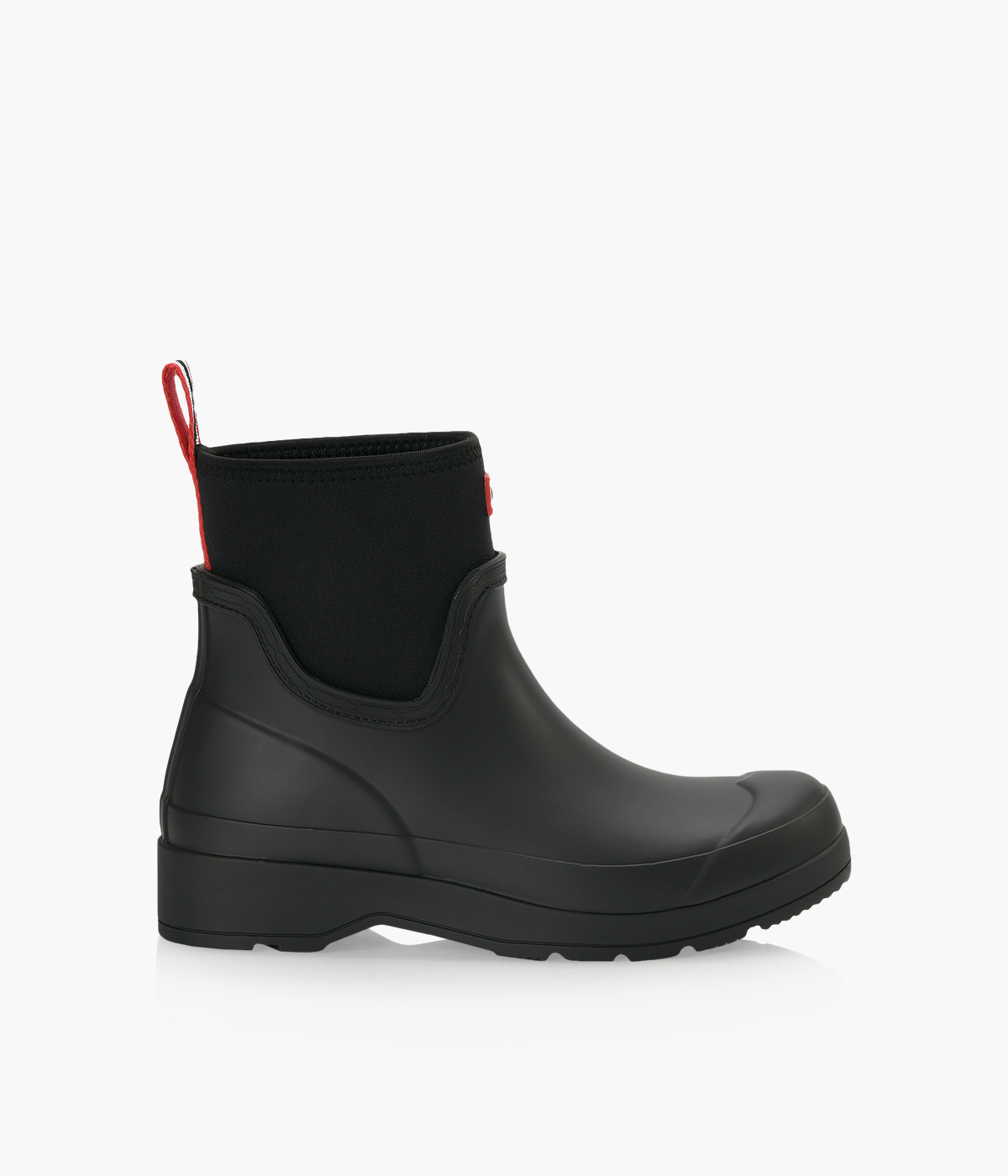 HUNTER PLAY SHORT NEOPRENE RAIN BOOTS - Black Rubber | Browns Shoes