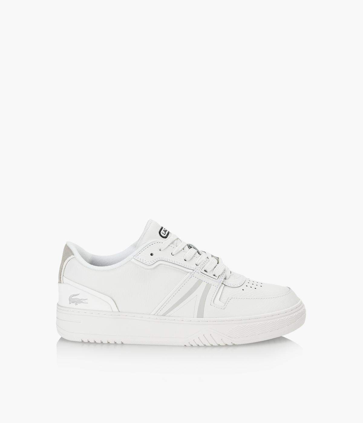 LACOSTE L001 White Leather Browns Shoes