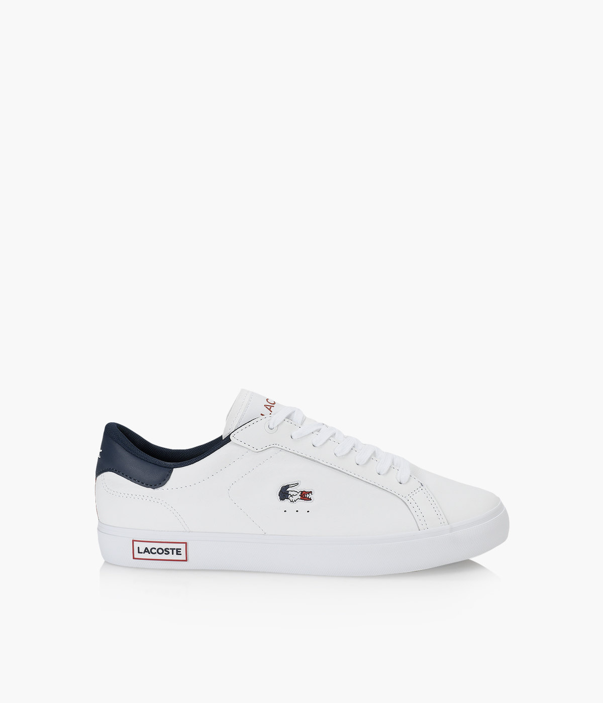 LACOSTE POWERCOURT White & Colour Leather Browns Shoes